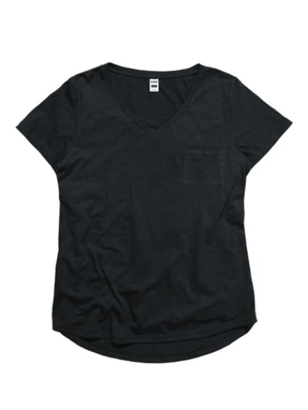 Tokyo Darling Black V-Neck Pocket Tee size S